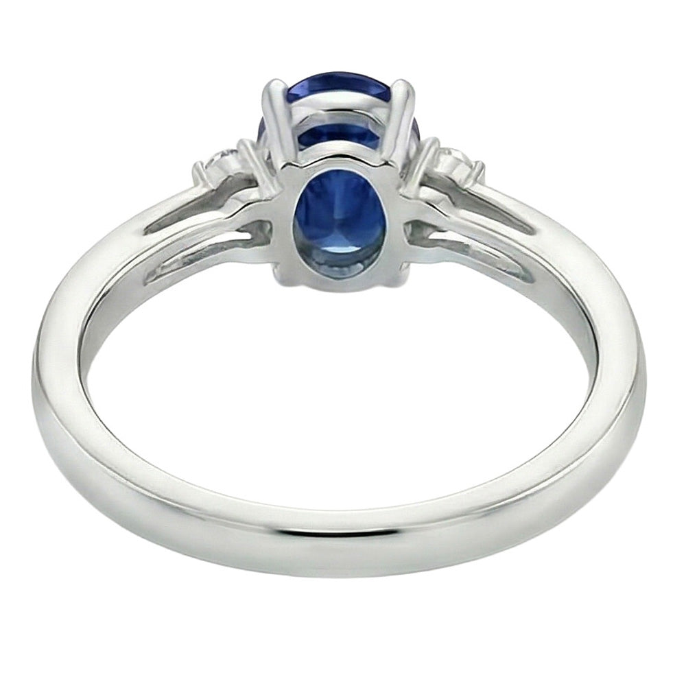 echter oval diamant 3.20Karat ring Profilansicht