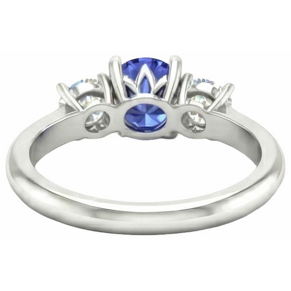 echter round diamant 5Karat ring Profilansicht