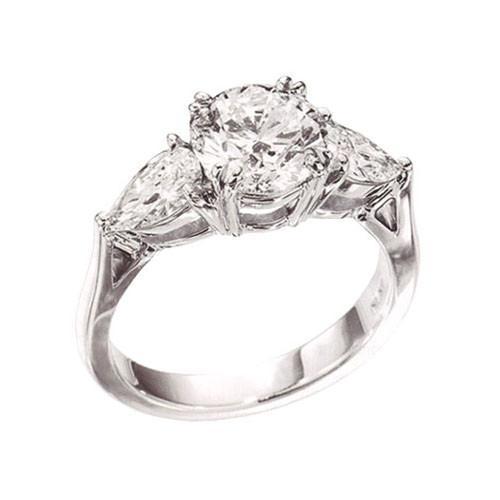 3.01 Karat Echt Diamanten Verlobungsring 3 Stein Goldring