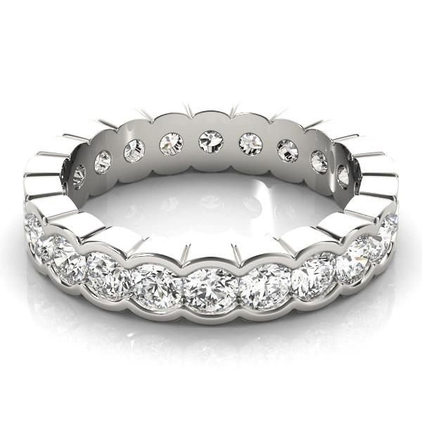Eternity Band 14K Weißgold mit Edler Diamant – Seitenansicht