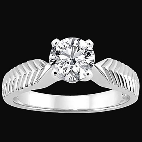 3 Ct. Natürliche Diamant-Solitärring Im Antiken Stil Weißgold