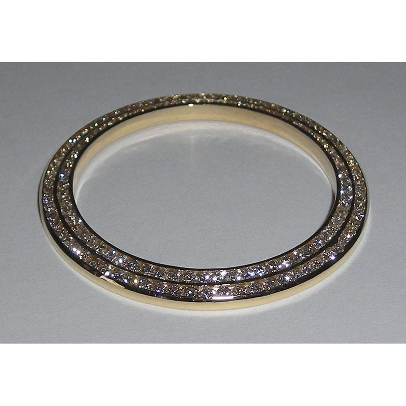 3 Karat Diamantlünette passend für Rolex Chopard Tudor Breitling Luxusuhr 34 mm