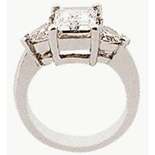 3 Karat Smaragd Natürliche Diamant Verlobungsring Drei Steine Schmuck
