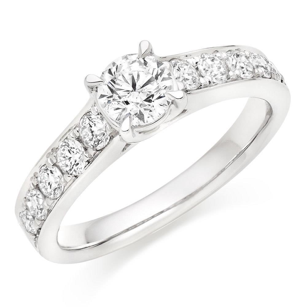 3 Karat Wunderschöner Ehering Mit Echt Diamanten Im Rundschliff Neu