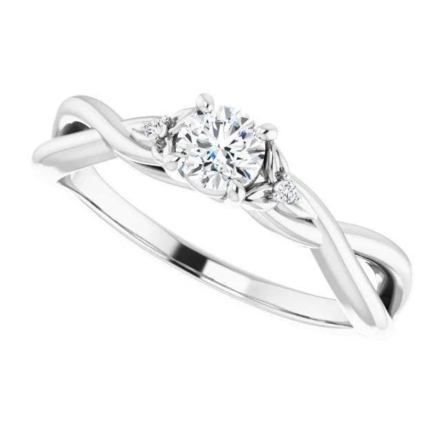 3 Stein Echt Diamant Verlobungsring 0.54 Karat Twist Style Damen Schmuck