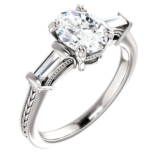 3 Stein Natürliche Diamant Ring 2 Karat Vintage-Stil Damen Schmuck Neu
