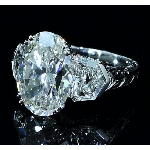 3 Stein Natürliche Diamant Verlobungsring 8 Karat Vintage-Stil Schmuck Neu