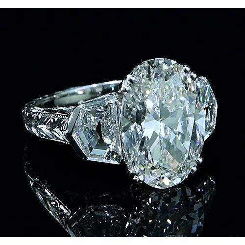 3 Stein Natürliche Diamant Verlobungsring 8 Karat Vintage-Stil Schmuck Neu