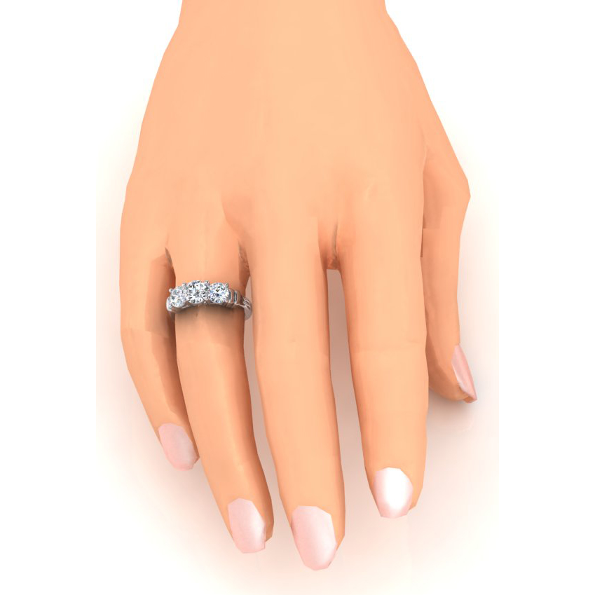 3 Stein Diamant Ring Echt