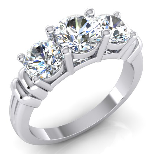 3 Stein Diamant Ring Echt