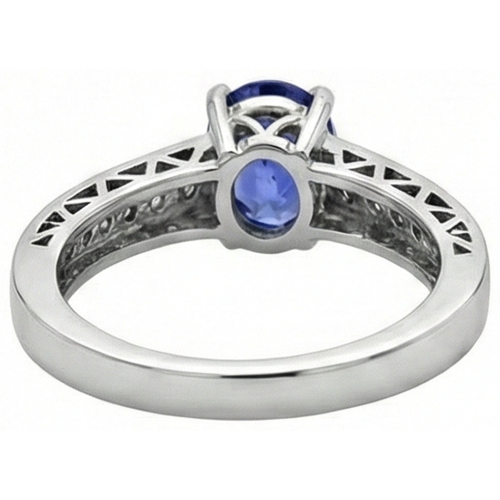 echter oval diamant 3.25Karat ring auf Weiß