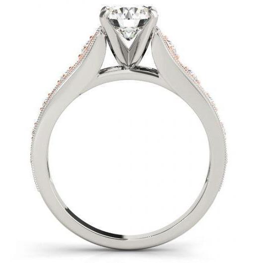 3,25 Karat Natürliche Diamant-Verlobungsring-Set Neu Zweifarbiges Gold 14K