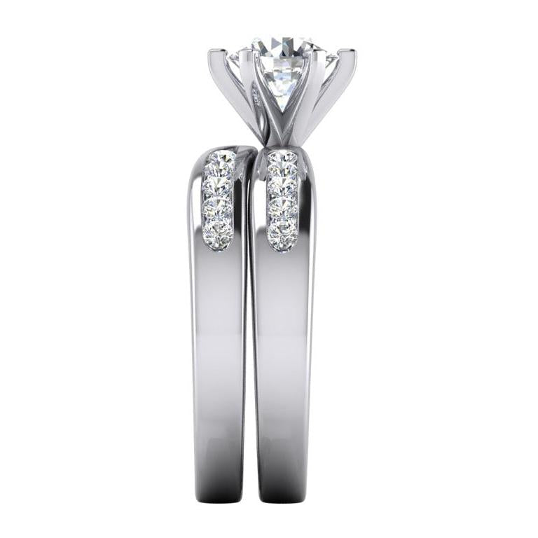 3,25 Karat Natürliche Diamant-Verlobungsring-Set Weißgold 14K