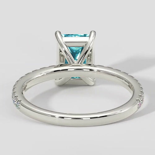 3,25 Verlobungsring Kissenschliff Paraiba Ring