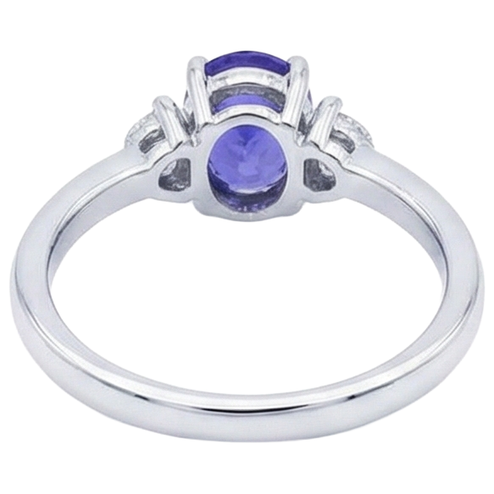 echter oval diamant 3.50Karat ring mit Diamantbesatz