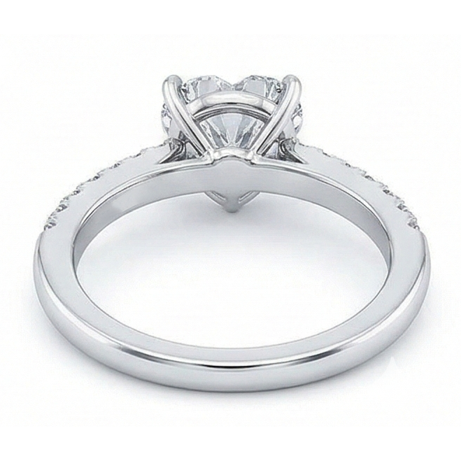 3,50 Karat Herz & Runder Echt Diamant Ehering Schmuck Neu