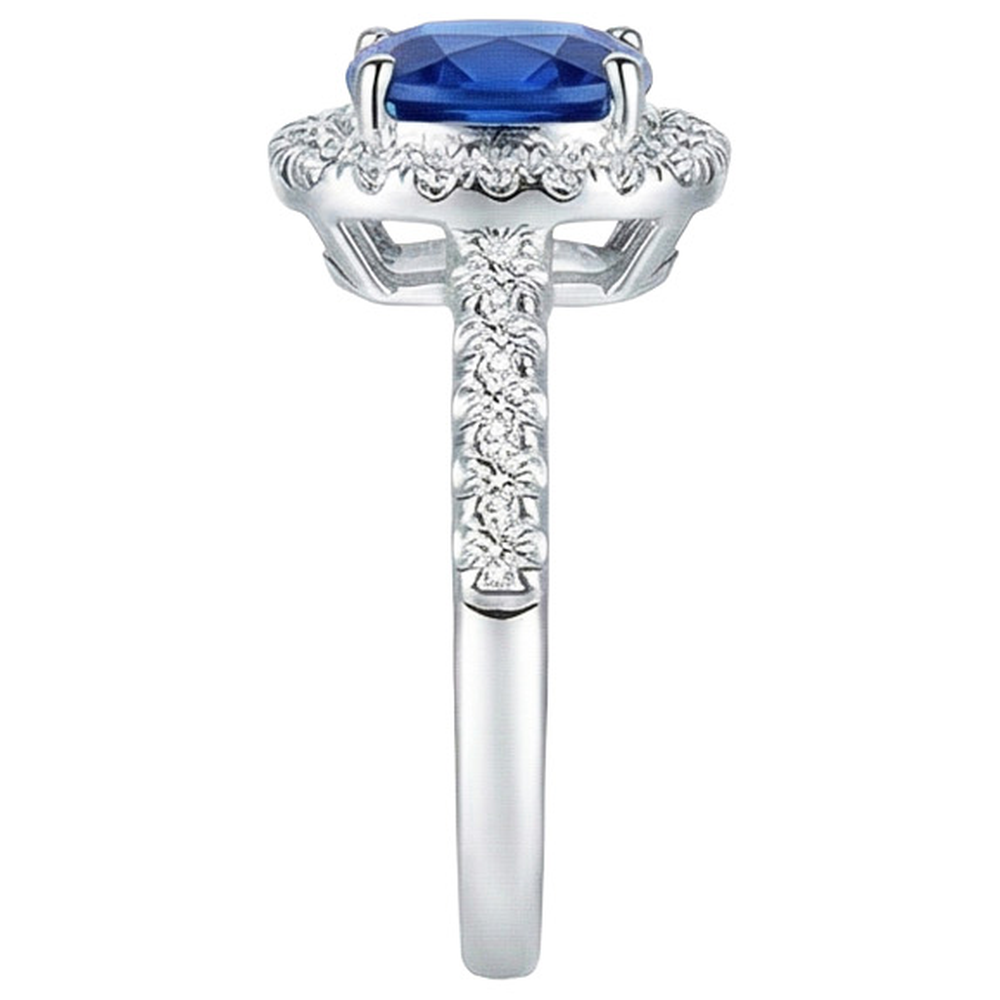 echter round diamant 4.30Karat ring Draufsicht
