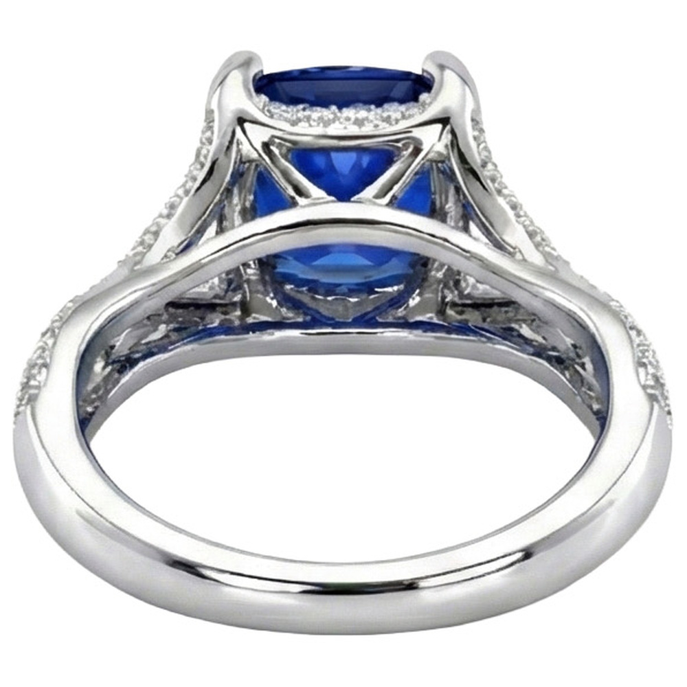 echter round diamant 4.50Karat ring Profilansicht