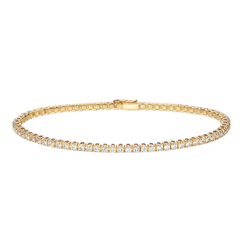 Echter Edler Diamant Armband 4,20 Karat 14K Gelbgold – Hauptansicht