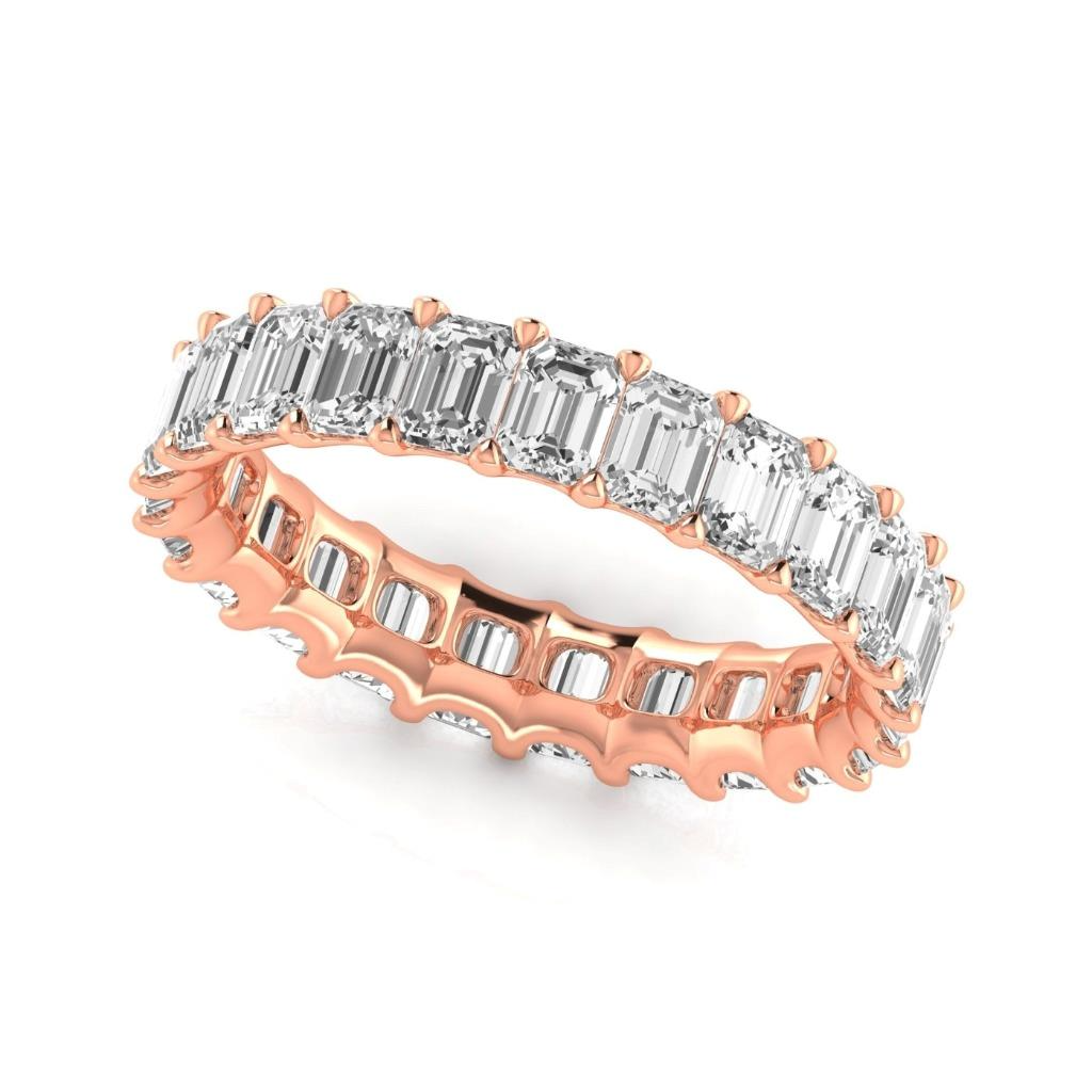 Handgefertigter Eternity Band 0,20 Karat – Seitenansicht