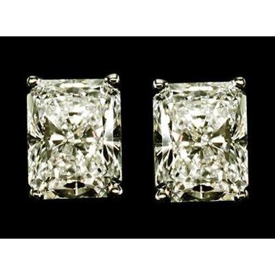 4 Ct. Echt Diamant-Ohrstecker Weißgold Diamant-Ohrring