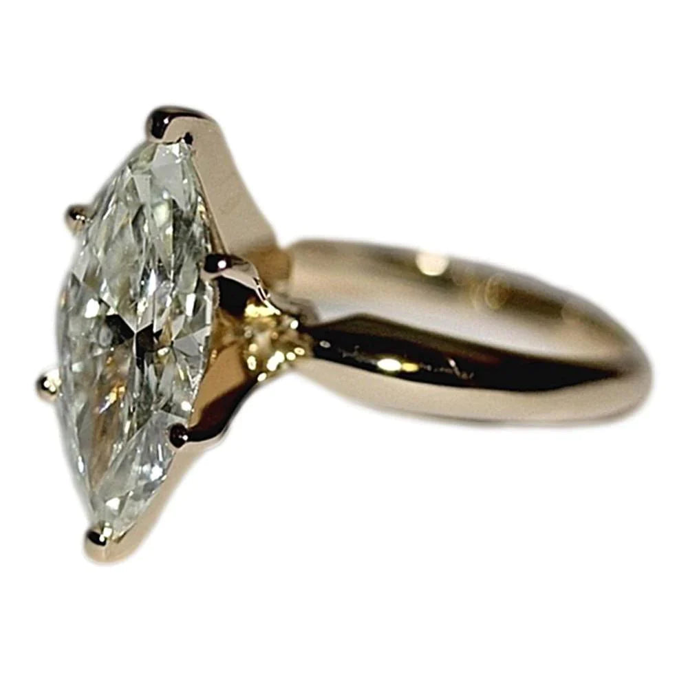 4 Karat Marquise-Natürliche Diamantring