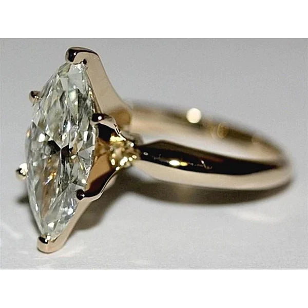 4 Karat Marquise-Natürliche Diamantring