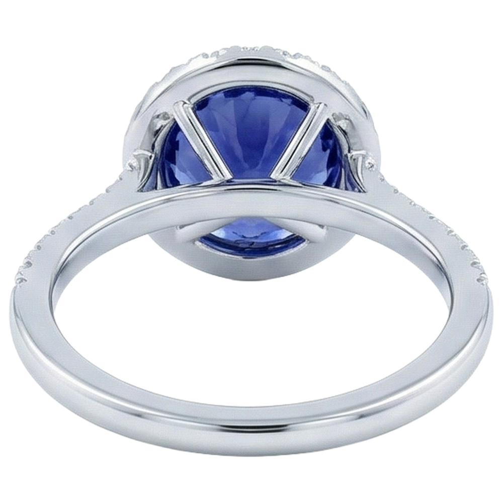 echter round diamant 4.25Karat ring mit Diamantbesatz
