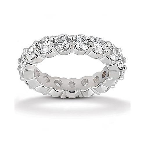 4,25 Karat Runder Echt Diamant Gold Verlobungsband Schmuck Neu