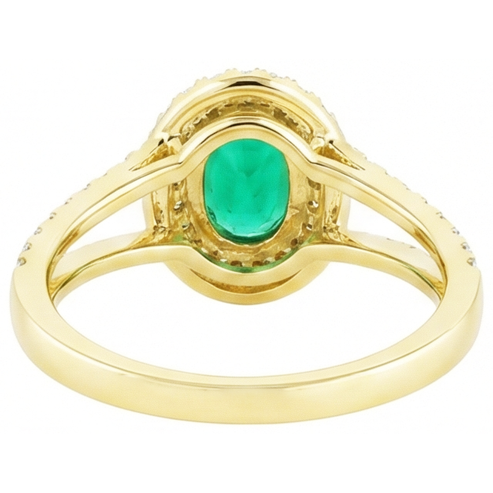 echter oval smaragd 2.25Karat ring Band Detail