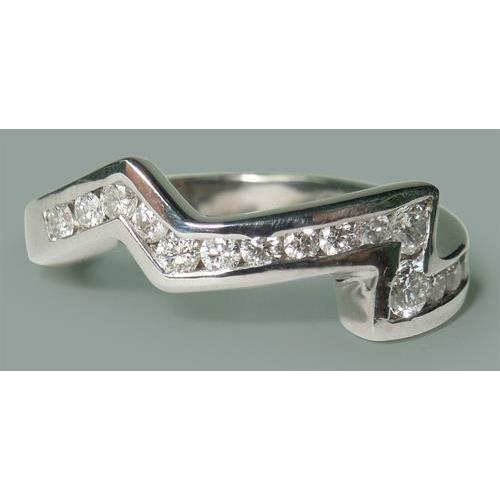 4,55 Karat Runde Echt Diamanten Ehering Und Band Set