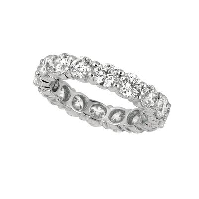 4 Karat Echt Diamant Ewigkeit Band 14K Weißgold Schmuck Neu