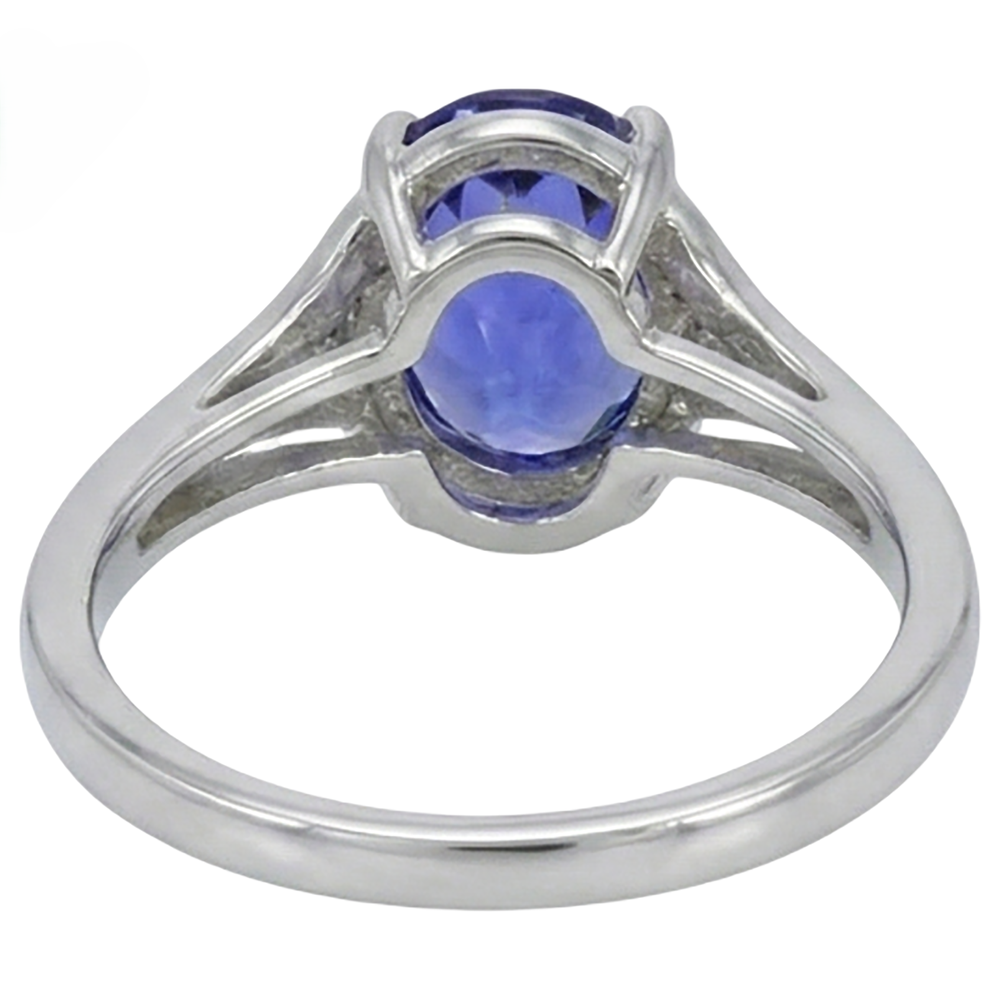 5.10 ct Ovaler Schnitt Tansanit Ring mit Natürlicher Diamants ( nicht im Labor gezüchtet )chmuck Weißgold 14K
