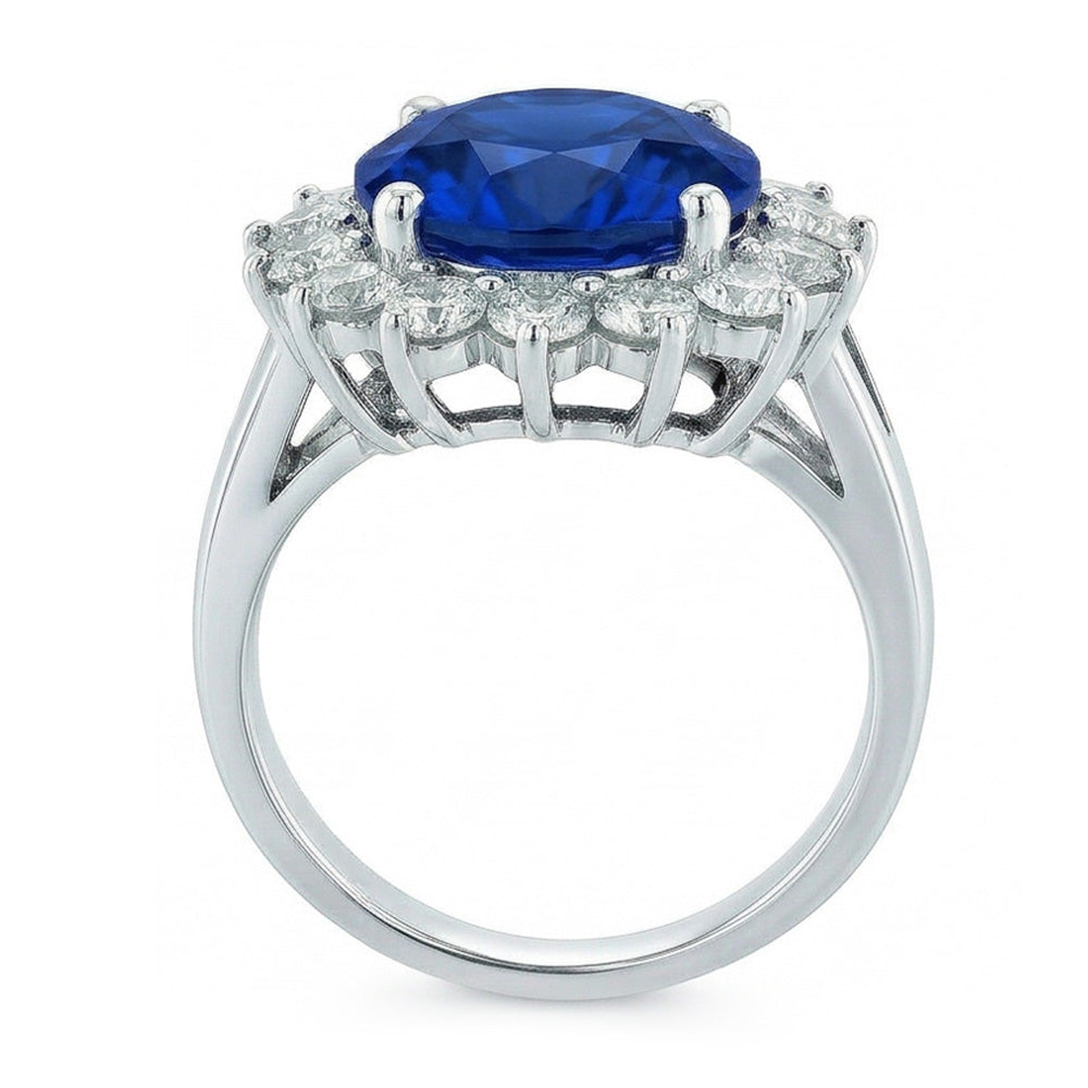 echter round diamant 5.25Karat ring Profilansicht