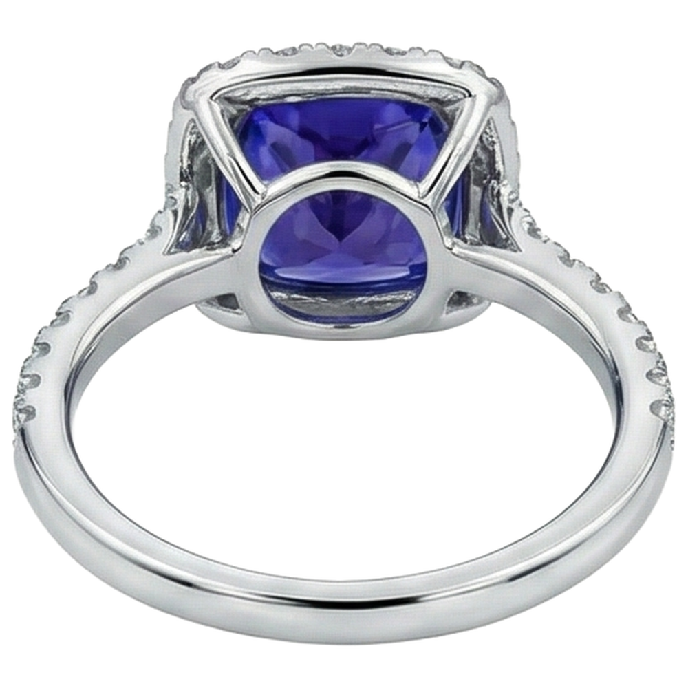 echter round tansanit 5.50Karat ring Band Detail
