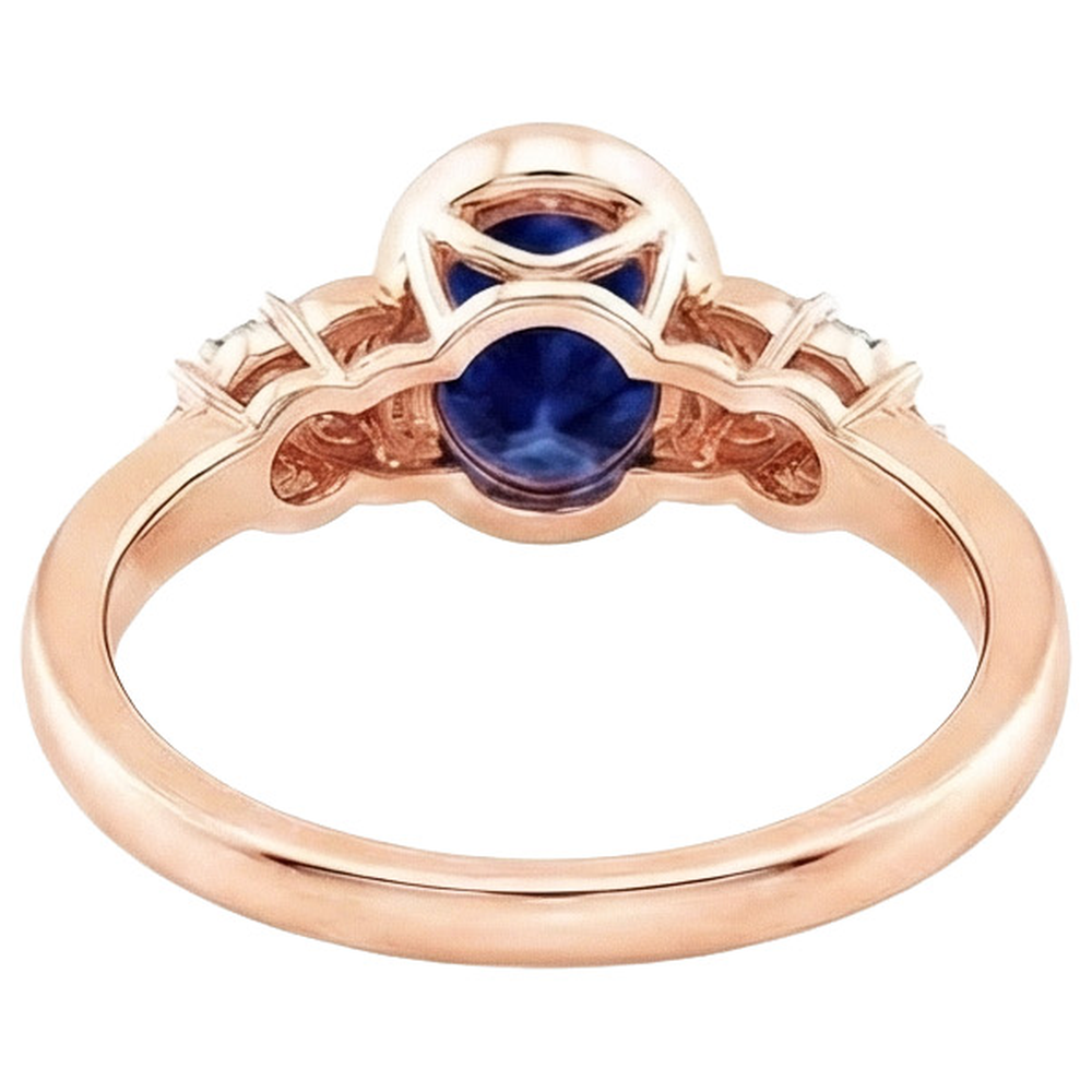 echter oval diamant 5Karat ring auf Weiß