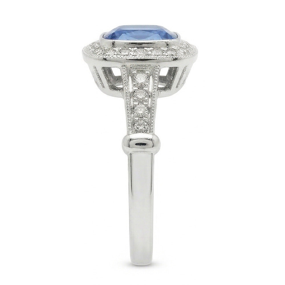 echter round diamant 5Karat ring Draufsicht