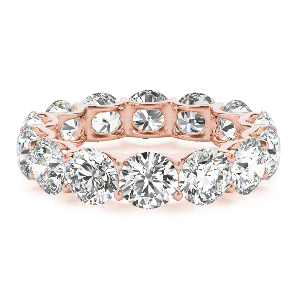 Brillant Eternity Band 5,60-Karat 14K Roségold – Seitenansicht