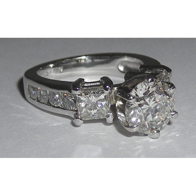5 Karat Gold Echt Diamantring Damen Drei Steine Schmuck Neu