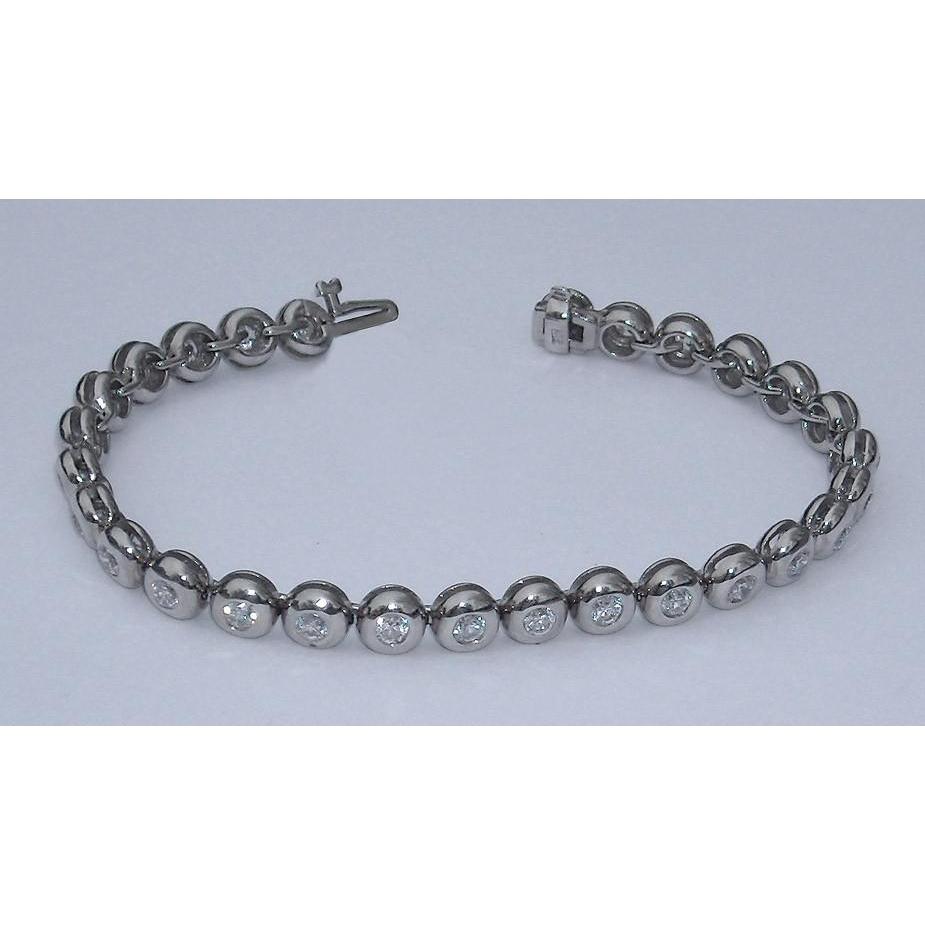 5,60 Karat Natürliche Diamant Tennisarmband vs Full Bezel Neu