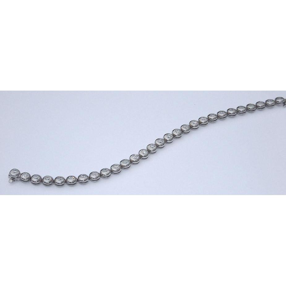 5,60 Karat Natürliche Diamant Tennisarmband vs Full Bezel Neu