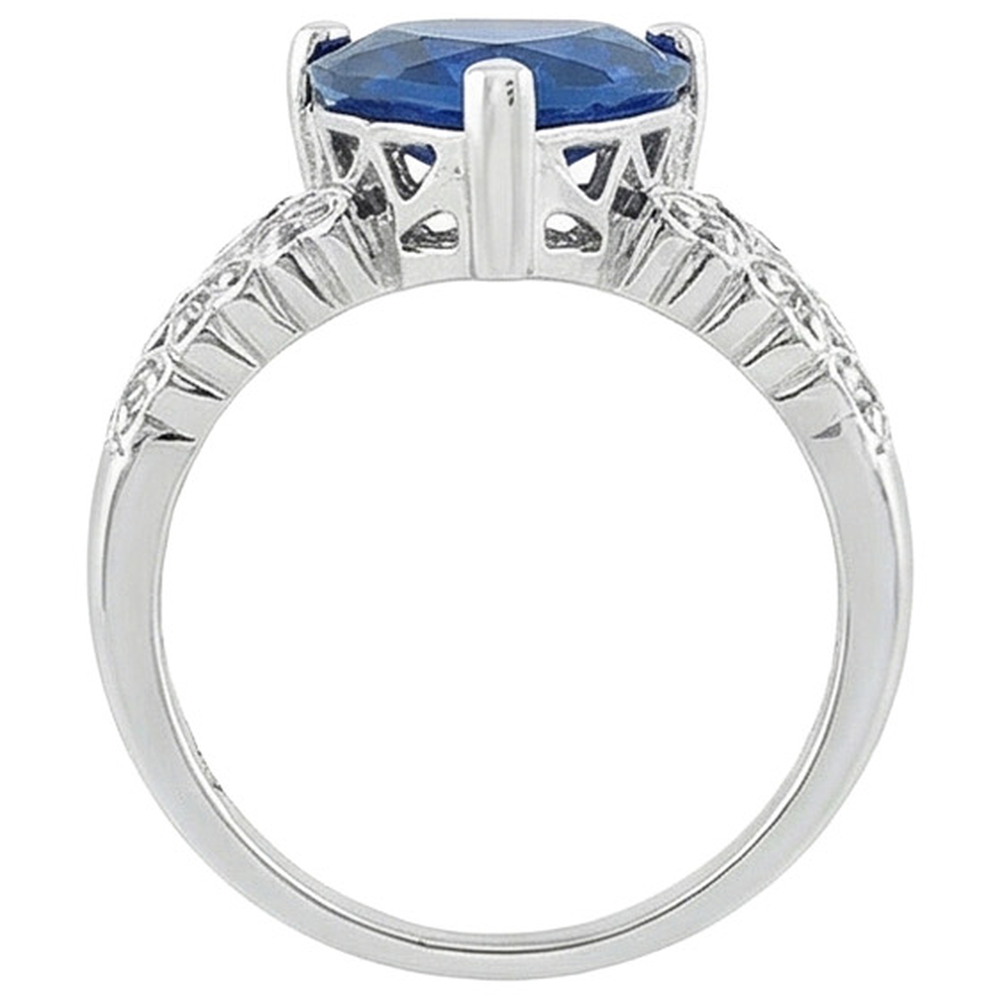 echter round diamant 6Karat ring auf Weiß
