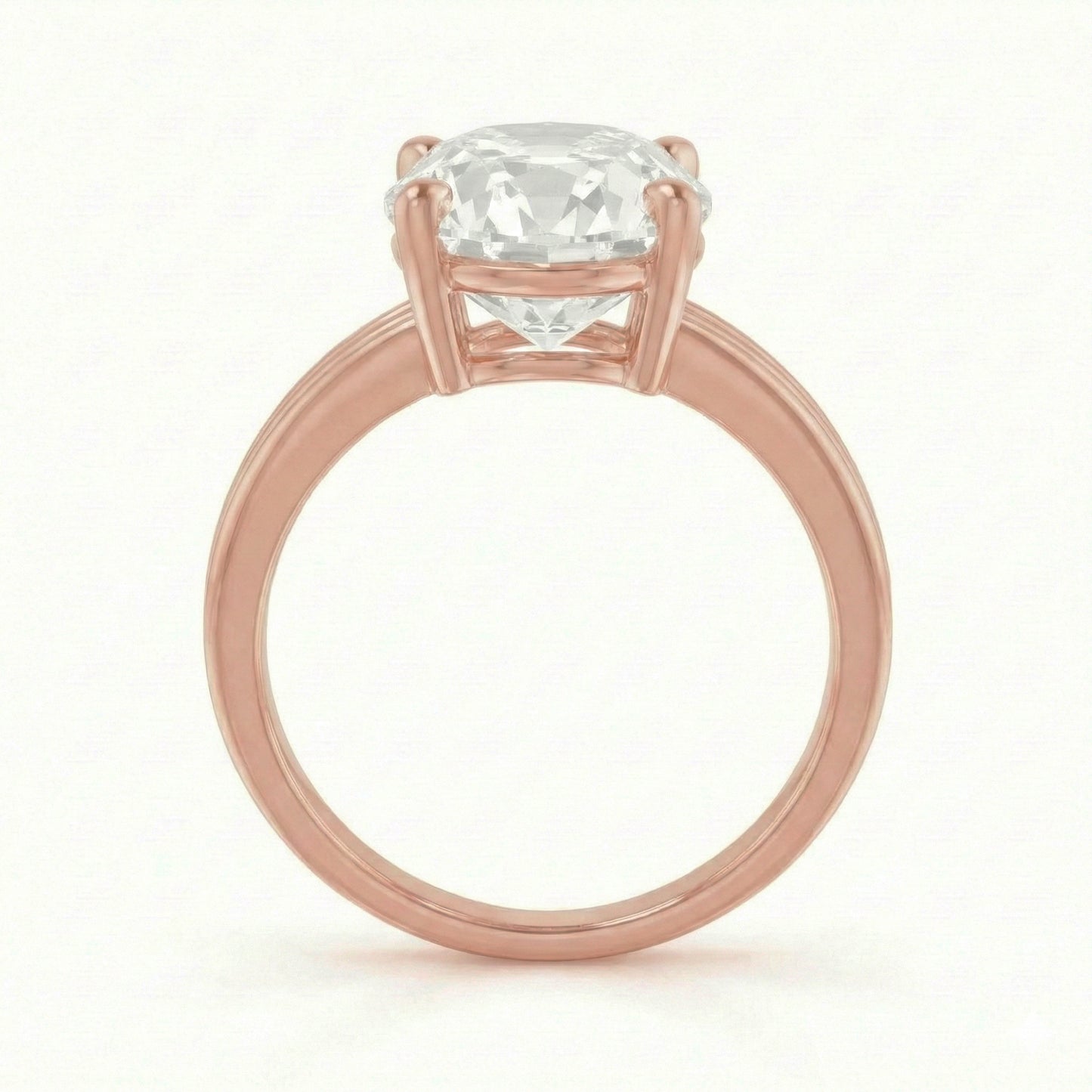 echter oval diamant 6Karat ring Draufsicht