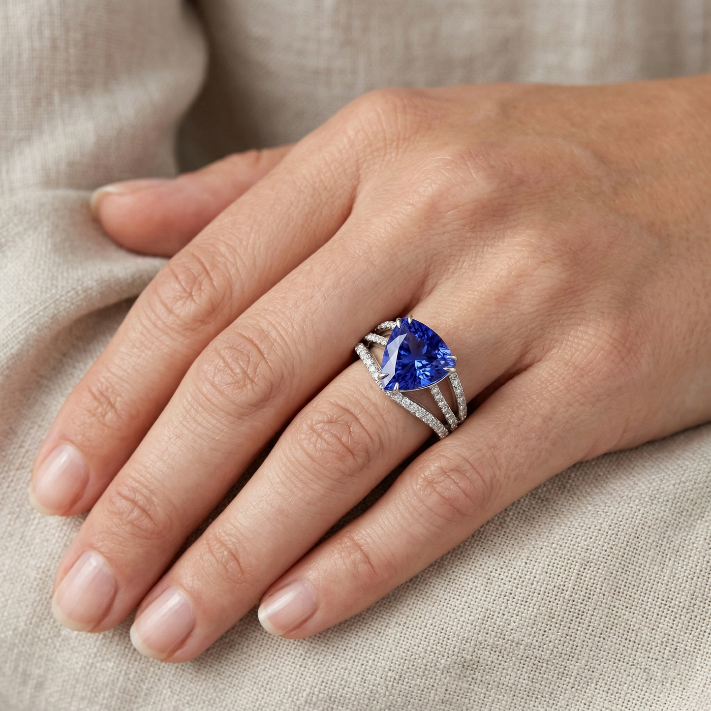 6 Karat Billionen Sri Lanka Saphir Diamanten Ring Schmuck