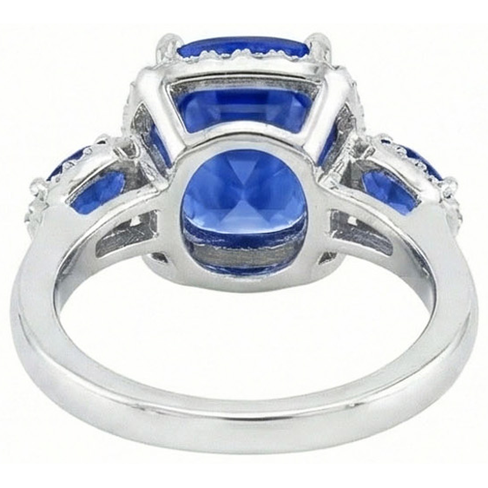 echter round diamant 7.25Karat ring Profilansicht