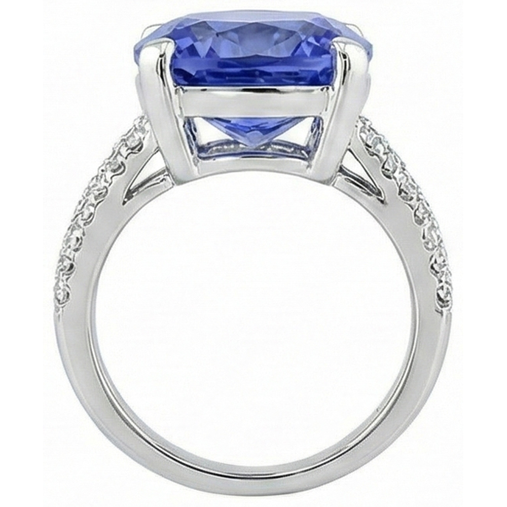 echter round diamant 7Karat ring mit Diamantbesatz