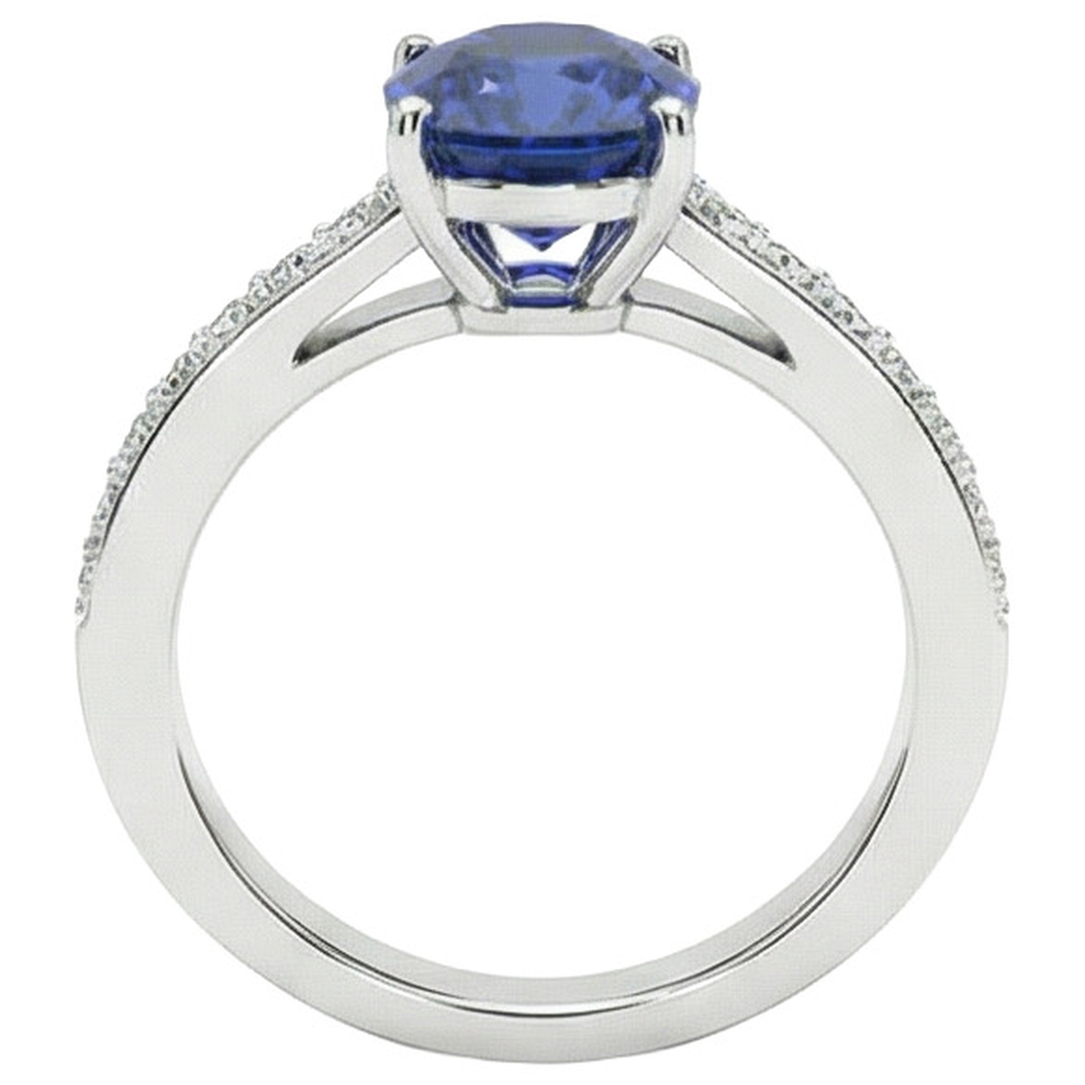 echter oval diamant 7Karat ring auf Weiß