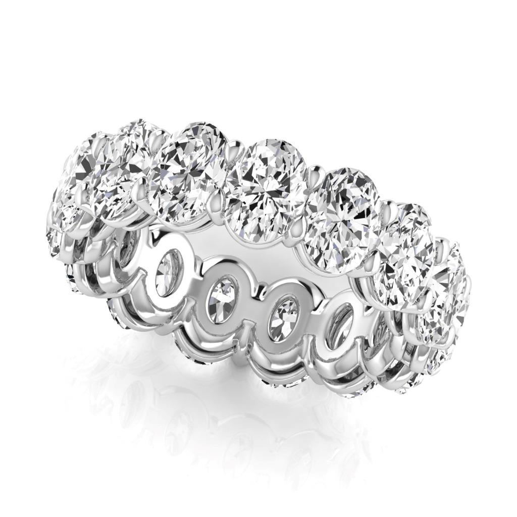 Glänzender Diamant Eternity Band 7,5 Karat – Seitenansicht