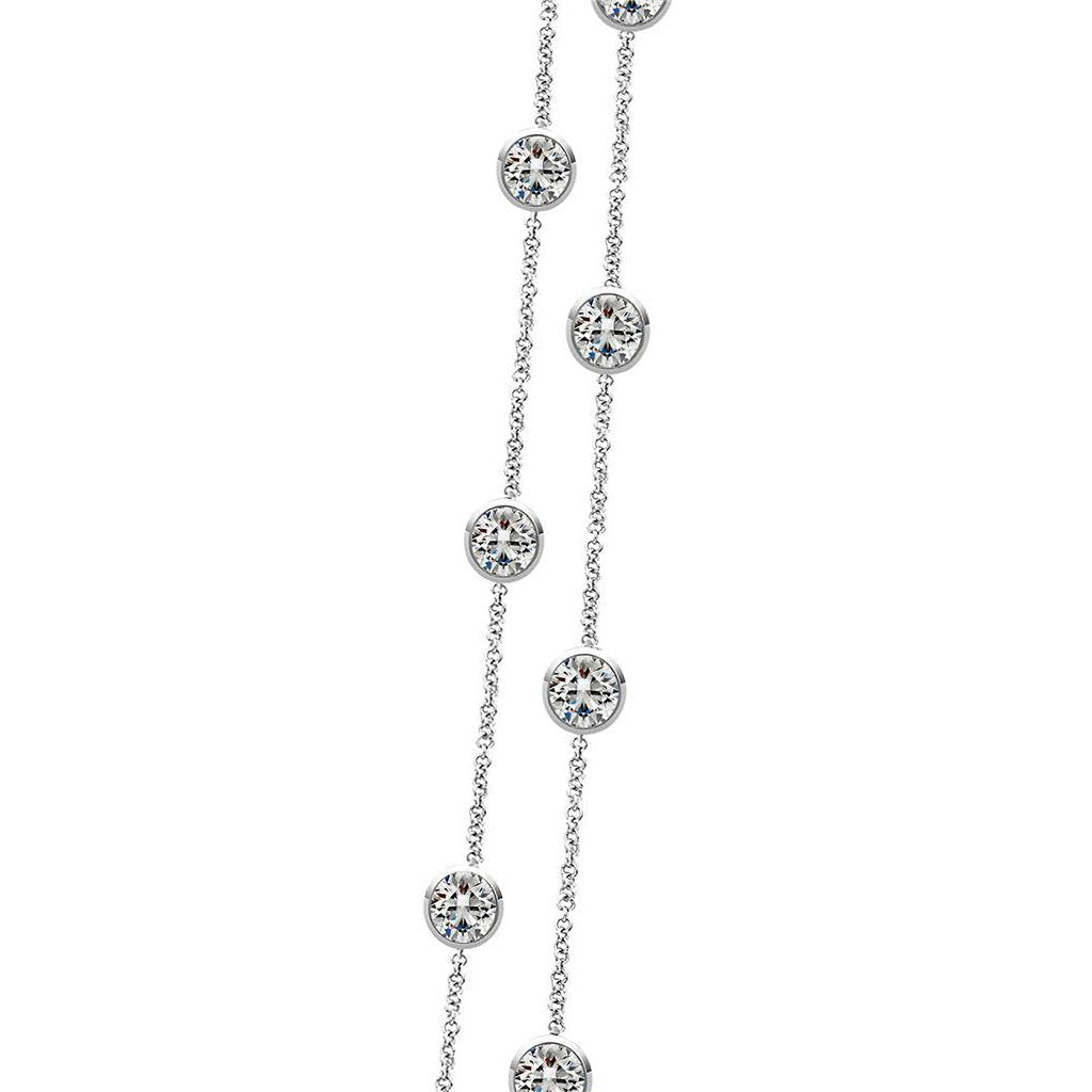 9.30 Ct Natürliche Diamants By Yard Halskette Doppelte 46 Cm Kette