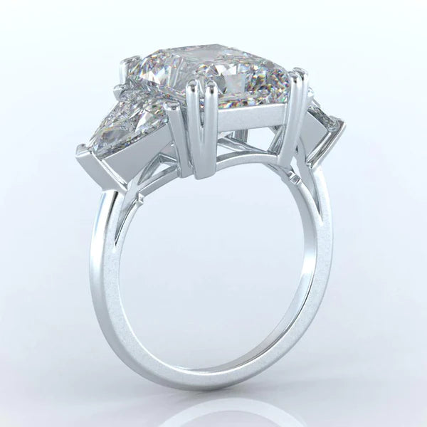 9 Karat Strahlender Trilliant-Echt Diamantring